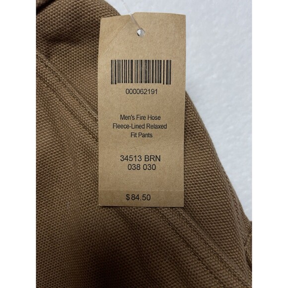 Duluth Fleece-Lined Fire Hose Relaxed Fit Cargo Pants Men’s Size 38x30 Canvas - Picture 10 of 13